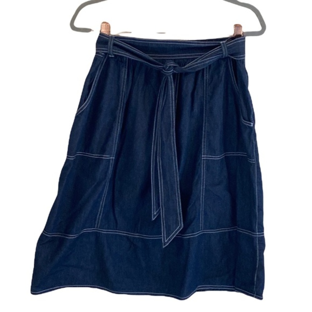 💜💜 100% Cotton Blue Skirt Elastic Back Ladies Size M by Universal Thread